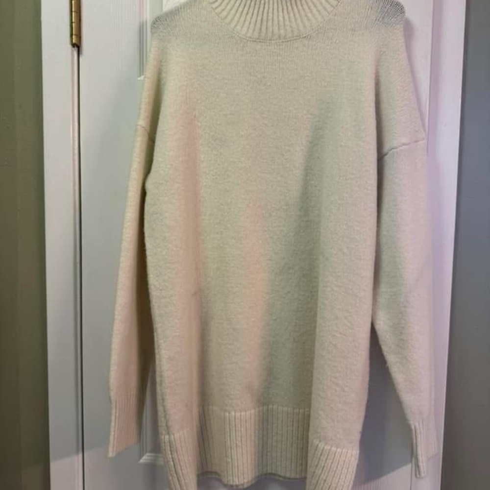 Elegant Cream Women's Sweater dress